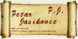 Petar Jasiković vizit kartica